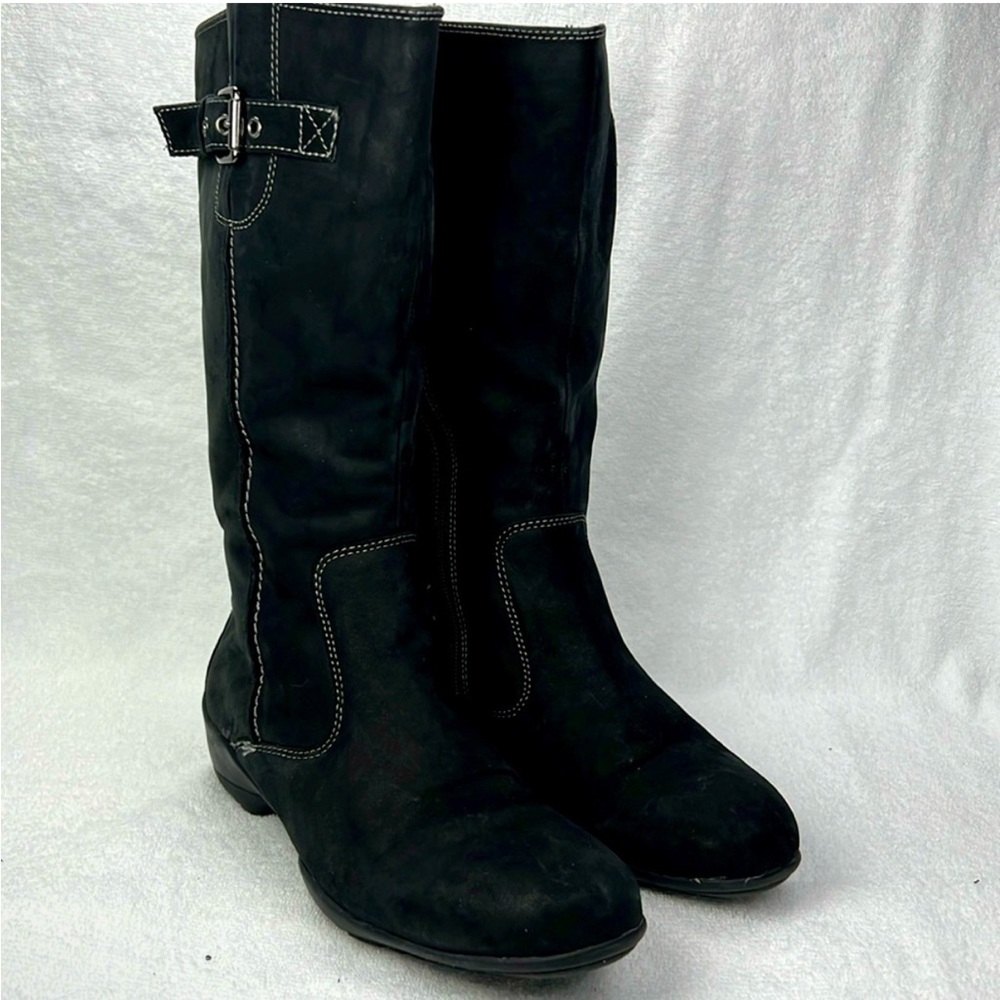 Bjorndal Black Suede Zip Up Tall Boots 8